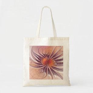 Bloemen Fantasie, Kleurrijke Abstracte Fractal Tote Bag
