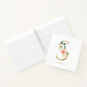  Bloemen Faux Gold Folie Letter S Monogram Notitieboek (Binnen)