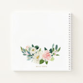  Bloemen Faux Gold Folie Letter T Monogram Notitieboek (Achterkant)