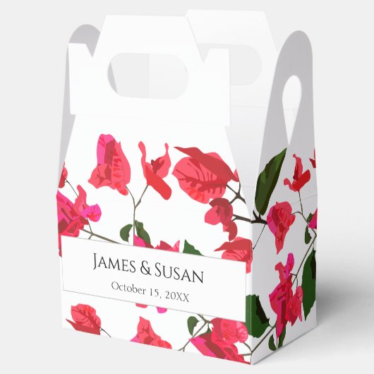 Bloemen Favor Box met Bougainvillea Bloem Bedankdoosjes (Geopend)