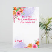 Bloemen Favoriete Herinnering van de Verjaardagsme (Staand voorkant)