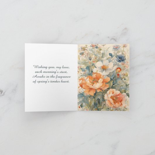 Bloemen Feestdagen Kaart (Binnen)