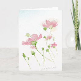 Bloemen Feestdagen Kaart