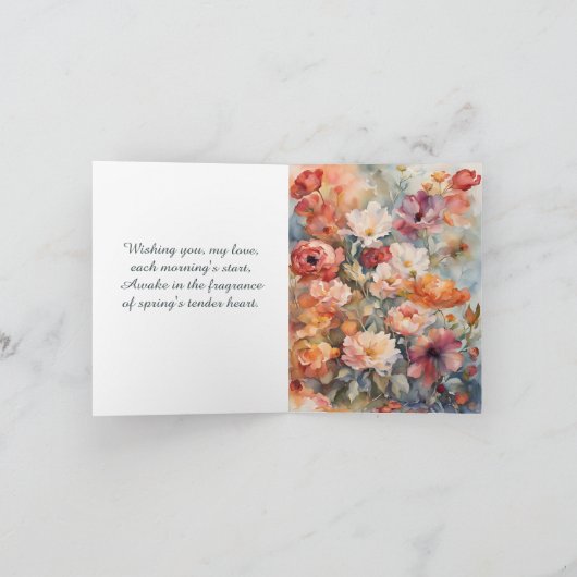 Bloemen Feestdagen Kaart (Binnen)