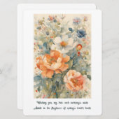 Bloemen Feestdagenkaart (Voorkant / Achterkant)