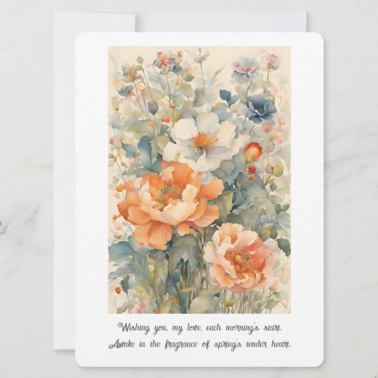 Bloemen Feestdagenkaart (Voorkant)