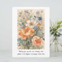 Bloemen Feestdagenkaart
