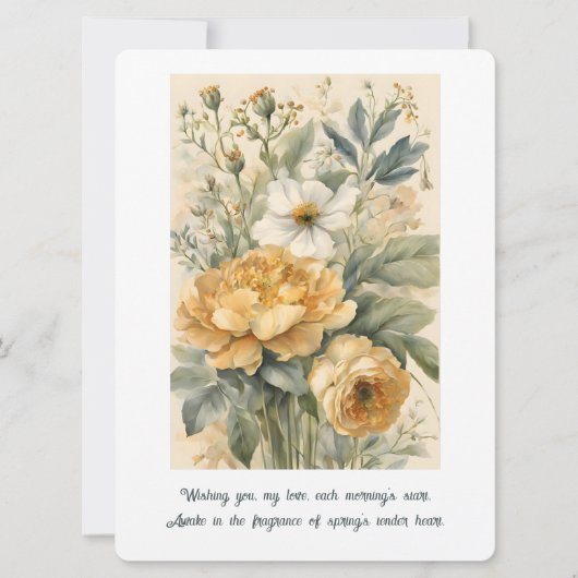 Bloemen Feestdagenkaart (Voorkant)