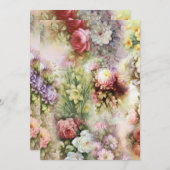  bloemen feestdagenkaart (Voorkant / Achterkant)