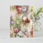  bloemen feestdagenkaart (Staand voorkant)