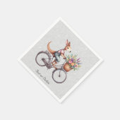 Bloemen Fiets Kangoeroe servetten (Hoek)