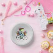 Bloemen Fiets Kikker Papieren kom (Feest)