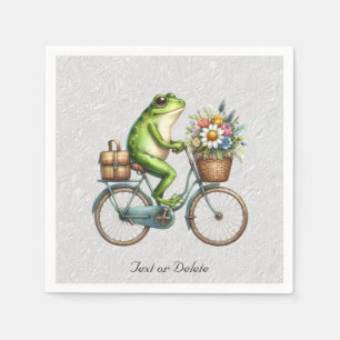 Bloemen Fiets Kikker Servetten