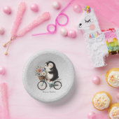Bloemen Fiets Pinguïn Papieren kom (Feest)