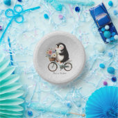 Bloemen Fiets Pinguïn Papieren kom (Feest)