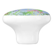  bloemen fijne kleuren keramische knop (Zijkant)