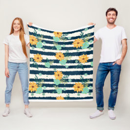 Bloemen Fleece Deken