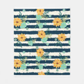 Bloemen Fleece Deken (Voorkant)