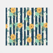 Bloemen Fleece Deken (Voorkant (Horizontaal))