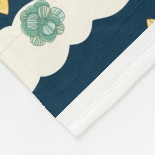 Bloemen Fleece Deken (Hoek)