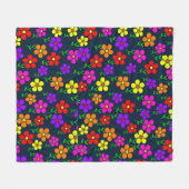 Bloemen fleece deken (Voorkant (Horizontaal))