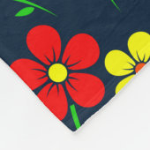 Bloemen fleece deken (Hoek)