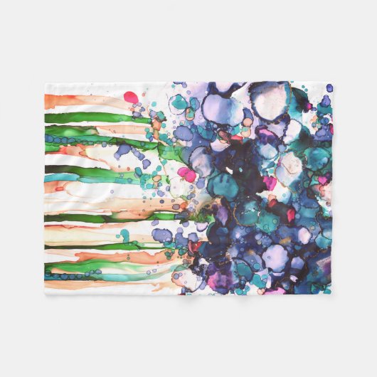 Bloemen Fleece Deken (Voorkant (Horizontaal))