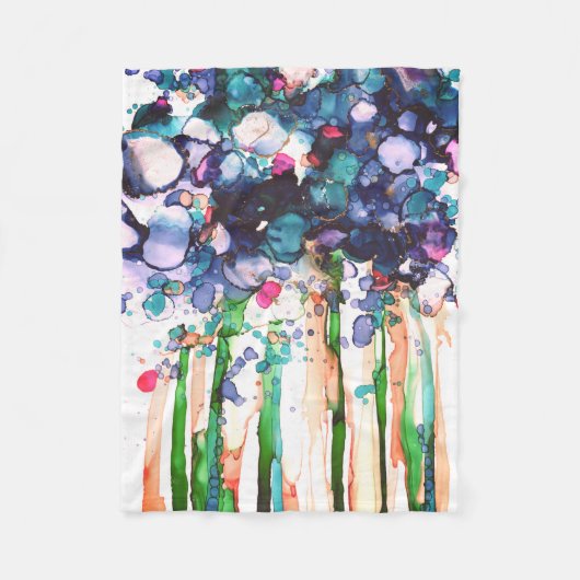 Bloemen Fleece Deken (Voorkant)