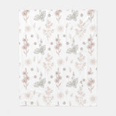 Bloemen Fleece Deken (Voorkant)