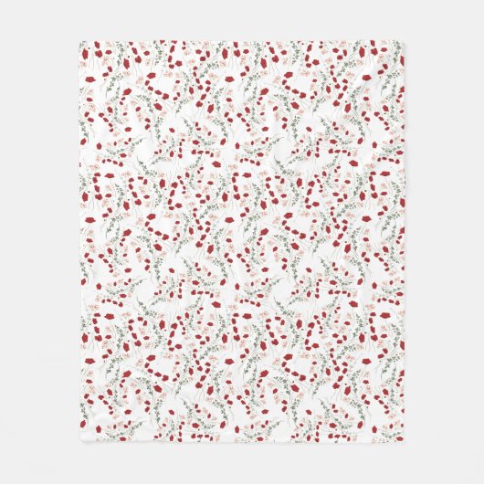 Bloemen Fleece Deken (Voorkant)