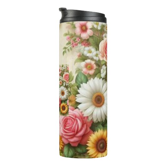 Bloemen fles (Geroteerd rechts)