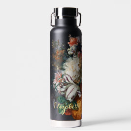 Bloemen Floral Art Faux Gold Monogramed Waterfles