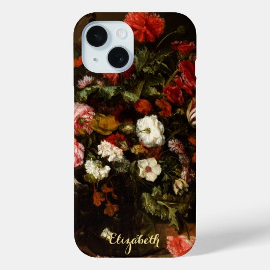 Bloemen  Floral Art Stylish Monogramed Case-Mate iPhone Case (Achterkant)