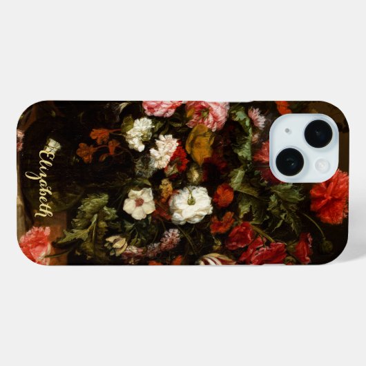 Bloemen  Floral Art Stylish Monogramed Case-Mate iPhone Case (Achterkant (horizontaal))