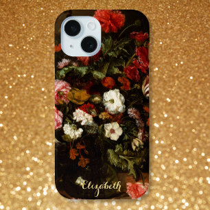 Bloemen  Floral Art Stylish Monogramed iPhone 15 Case