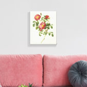  bloemen Floral Red Rose of Love van Redoute Canvas Afdruk (Insitu (Woonkamer))