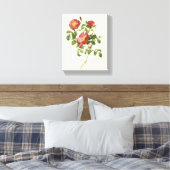  bloemen Floral Red Rose of Love van Redoute Canvas Afdruk (Insitu (Slaapkamer))