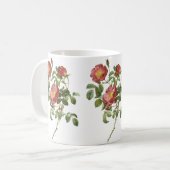  bloemen Floral Red Rose of Love van Redoute Koffiemok (Voorkant links)
