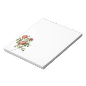 bloemen Floral Red Rose of Love van Redoute Notitieblok (Linkerzijde)