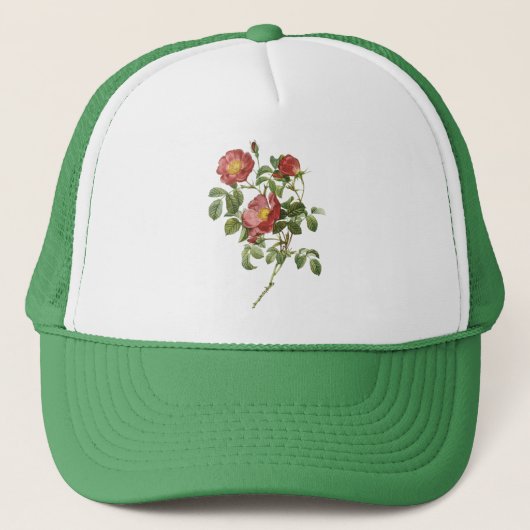  bloemen Floral Red Rose of Love van Redoute Trucker Pet (Voorkant)