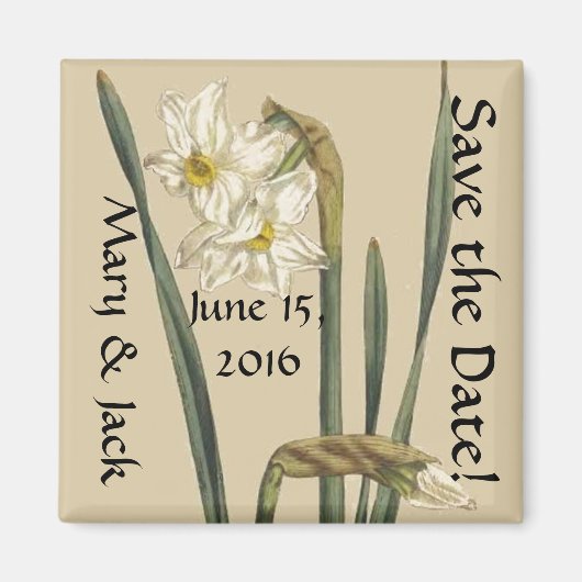  Bloemen Floral Save the Date Magnet (Voorkant)