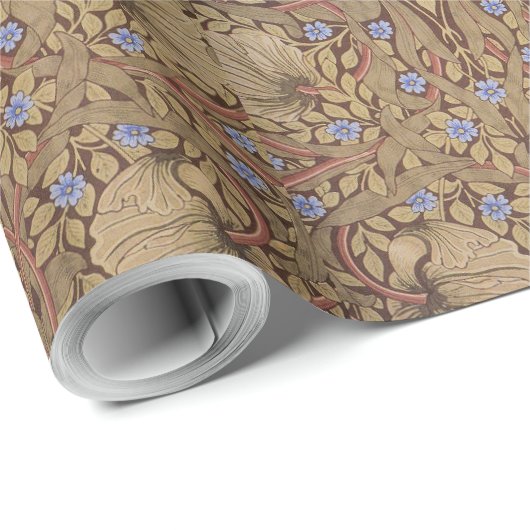  bloemen Floral William Morris Pimpernel Cadeaupapier (Rol Hoek)