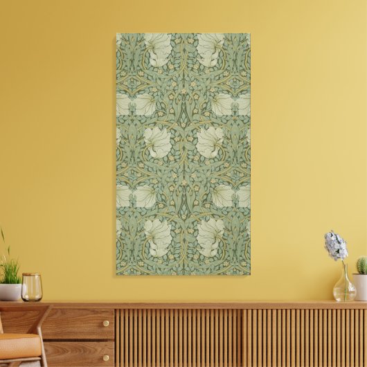 bloemen Floral William Morris Pimpernel Canvas Afdruk (Insitu (Woonkamer))