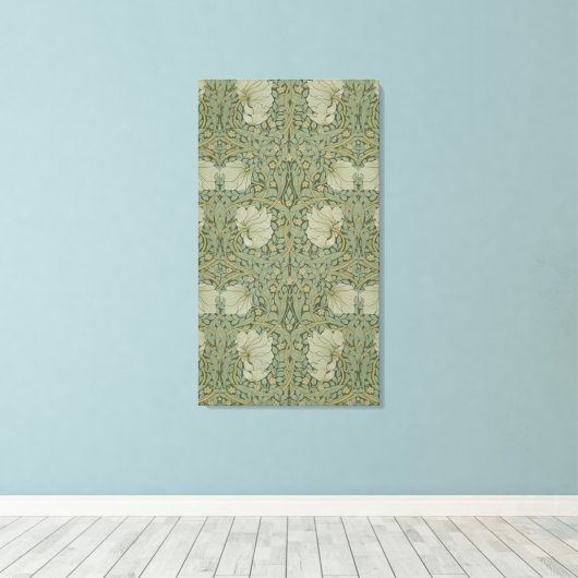  bloemen Floral William Morris Pimpernel Canvas Afdruk (Insitu (Houten vloer))
