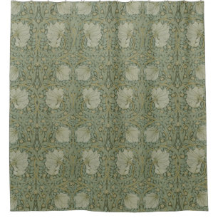 bloemen Floral William Morris Pimpernel Douchegordijn