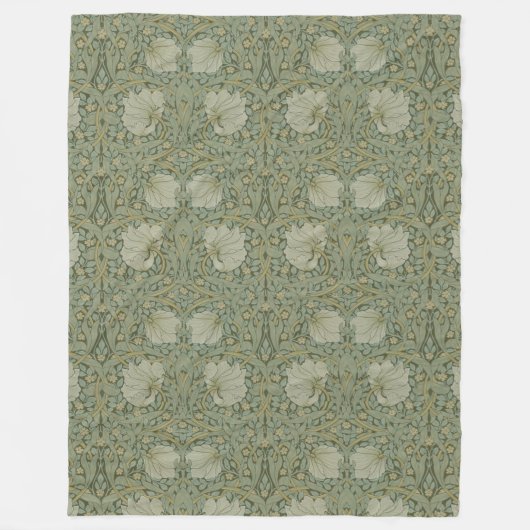  bloemen Floral William Morris Pimpernel Fleece Deken (Voorkant)