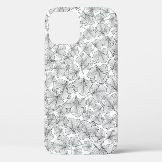 Bloemen florale achtergrondlijn Case-Mate iPhone case (Achterkant)