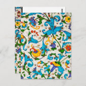 BLOEMEN FLORENTIJNSE RENAISSANCE BLAUWE KRULLEN, B BRIEFKAART (Voorkant / Achterkant)