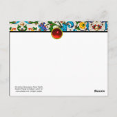 BLOEMEN FLORENTIJNSE RENAISSANCE BLAUWE KRULLEN, B BRIEFKAART (Achterkant)