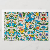 BLOEMEN FLORENTIJNSE RENAISSANCE BLAUWE KRULLEN, B BRIEFPAPIER (Voorkant / Achterkant)